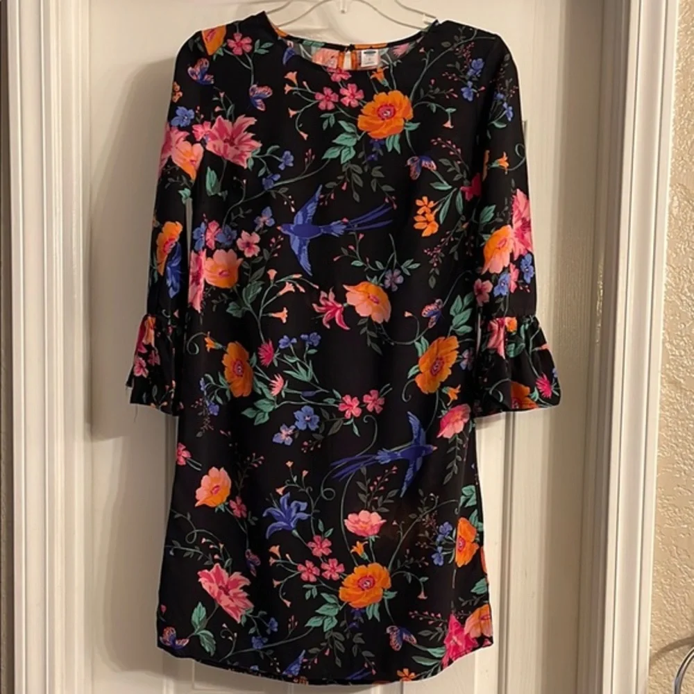 black floral dress old navy Old Navy | Dresses | Old Navy Floral Black Dress Size S